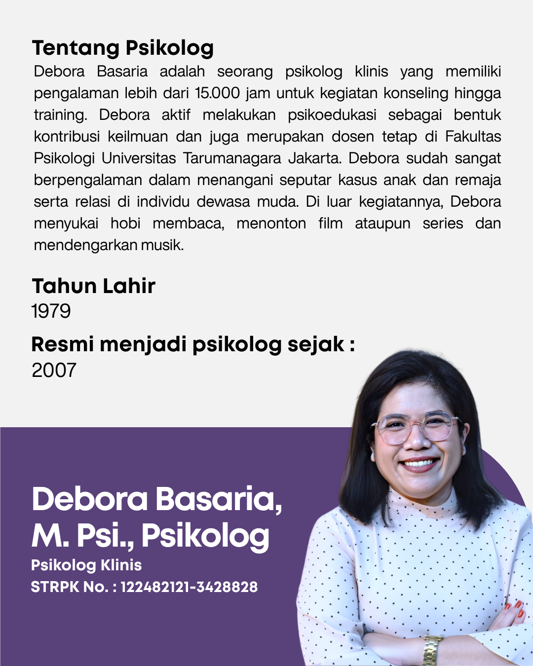 Foto 2 Konseling Keluarga dengan Debora Basaria, M. Psi., Psikolog