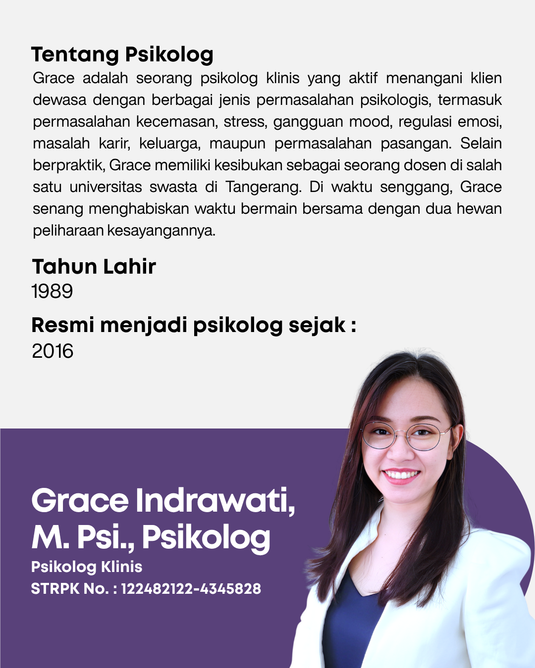 Foto 2 Grace Indrawati, M. Psi., Psikolog