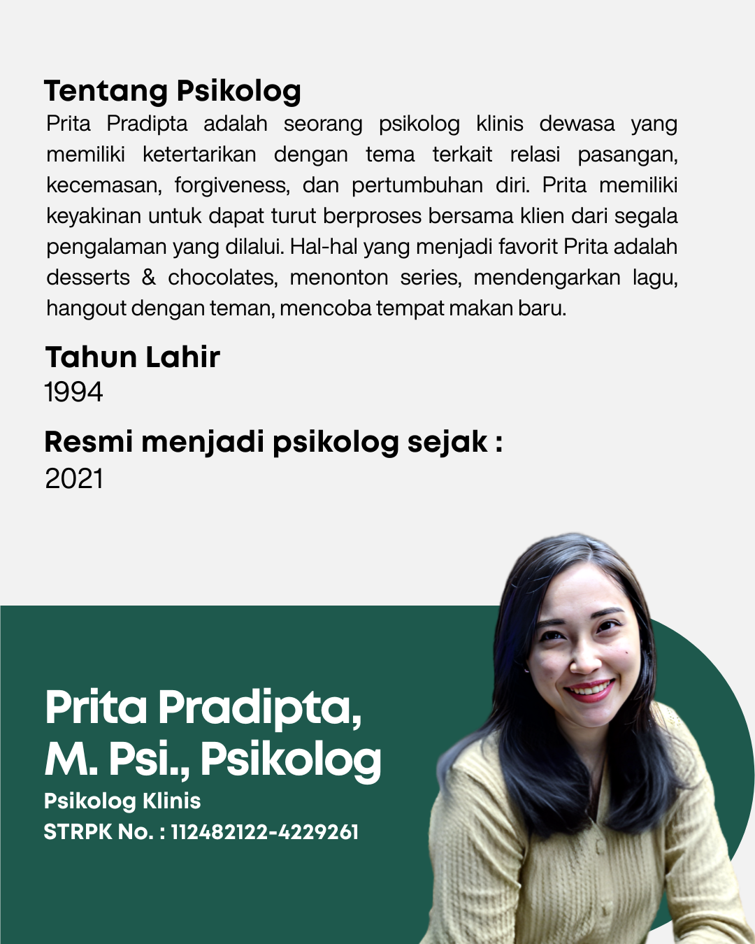 Foto 2 Prita Pradipta, M. Psi., Psikolog